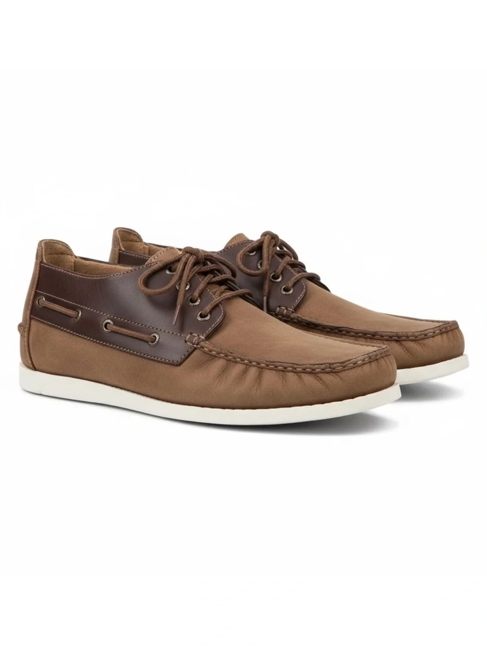 Saminto Laurenzini ★ Lace Up Boat Shoe Chukka Boot ★ Brown Leather ★ 12 ★